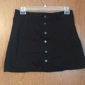 Black Jean Skirt
